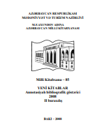 Yeni kitablar 2008 (№2): annotasiyalı biblioqrafik göstərici